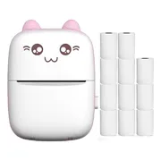 Mini Impresora Térmica Gatita Bluetooth 200dpi 11 Rollos