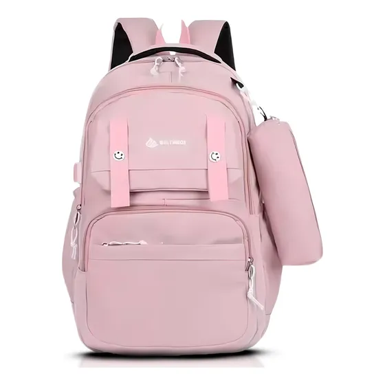 Moda Mochila Bolsa Escolar Viagem Notebook Resistente A Água