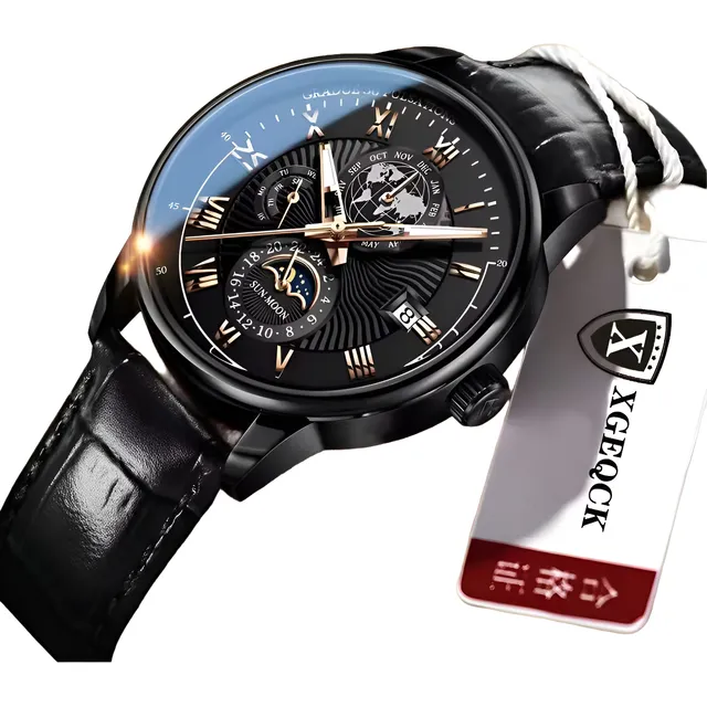 Reloj Para Hombre Con Calendario Y Esfera Decorativa