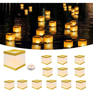 20 Peças De Lanternas Flutuantes, Lanterna De Velas, Quadrad 20 Peças De Lanternas Flutuantes, Lanterna De Velas, Quadrad