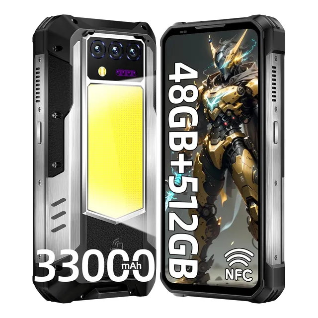 Oukitel Wp100 Titan 48gb (16+32) Ram 512gb Rom Celular Resistentes 33000 Mah/66w De Carga Rápida Rugged Smartphone 32+200mp/proyector/lámpara De Cam