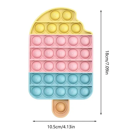 Popit Pushpop Fidget Toy Juguete Antiestres Niños Helado