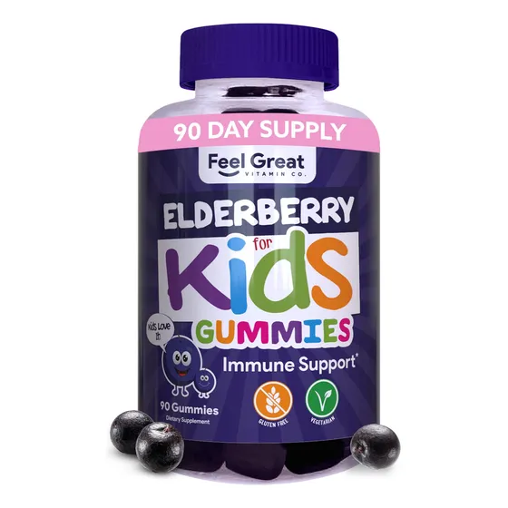 Gomitas De Saúco Feel Great Kids Con Zinc Y Vitamina C 90 Da