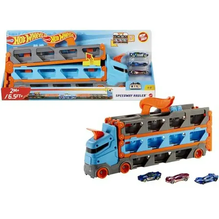 Porta Carros Hot Wheels - Speedway Hauler - Mattel Hgh33 Azul