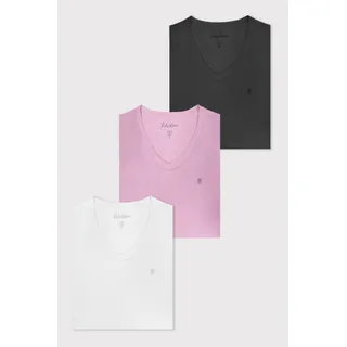 Kit 3 Camisetas Femininas Viscose Polo Wear Sortido Kit 3 Camisetas Femininas Viscose Polo Wear Sortido