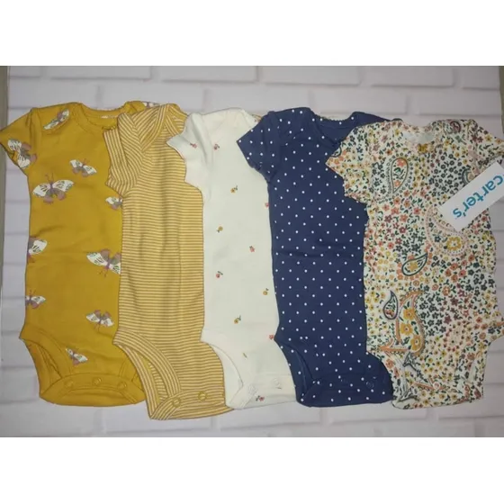 Set De 5 Bodys Bebe Marca Carters