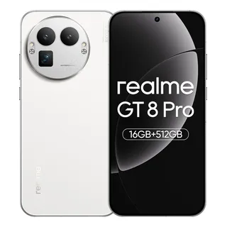 Celular Realme Gt8 Pro 16gb 512gb Smartphone Snapdragon® 8 Elite Gen 5 6.79'' 144hz Amoled 7000mah Batería Con Carga Inalámbrica 200mp Cámara Ricoh Gr Dual Sim Nfc Compatible Con Red México Blanco