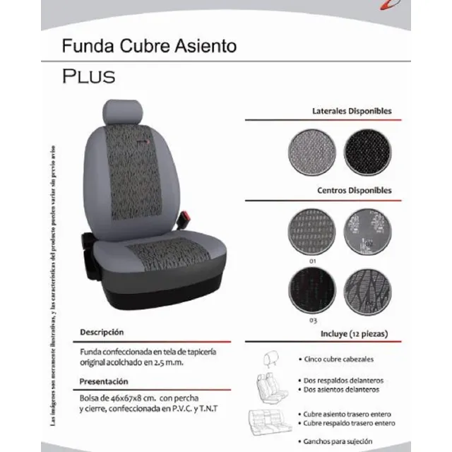 Seat Cover De Tela Jacquard Para Renault Twingo Mkr