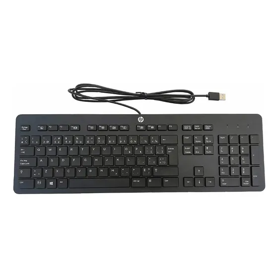 Teclado Usb Alámbrico Slim Hp Original Pc Computadora Nuevo