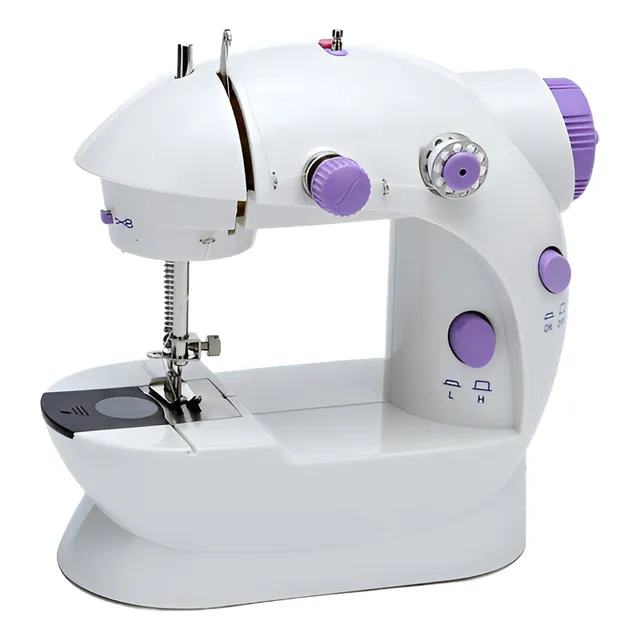 Maquina De Coser Portatil Doble Hilo Viajera Costura Pedal