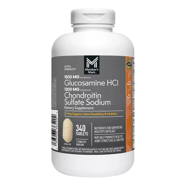 Glucosamina Hci Con Sulfato De Condroitina Sódico 340 Tabs Sabor Sin Sabor