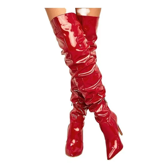 Botas De Mosquetero De Charol Con Tacón De Aguja Para [u]