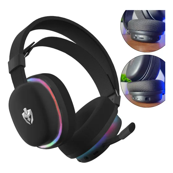 Fone Headset Gamer Bluetooth 5.3 Kon/ Eg350 Sem Fio Evolut