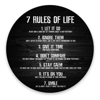 Amcove 7 Reglas De La Vida Citas Motivacionales Alfombrilla Amcove 7 Reglas De La Vida Citas Motivacionales Alfombrilla