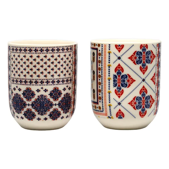 Set X 2 Cuencos De Porcelana Para Té