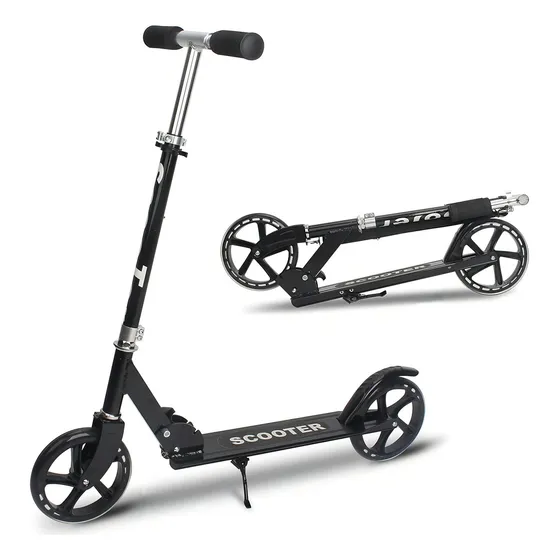 Scooter Monopatin Plegable Metalico 2 Ruedas 200mm Color Neg Color NEGRO - 215224 NEGRO - 215224