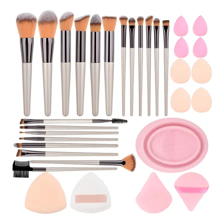 Juego De Brochas De Maquillaje Profesional 33pcs