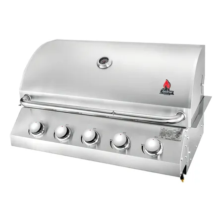Churrasqueira A Gás Embutir 5 Queimadores Concept Em Inox