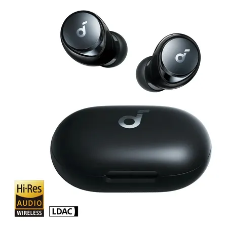 Audífonos Bluetooth Soundcore Space A40 In Ears,cancelación De Ruido Anc 98%, Hi-res, Ldac, 50 Horas, Resistente Al Agua Ipx4, Carga Rápida Negro