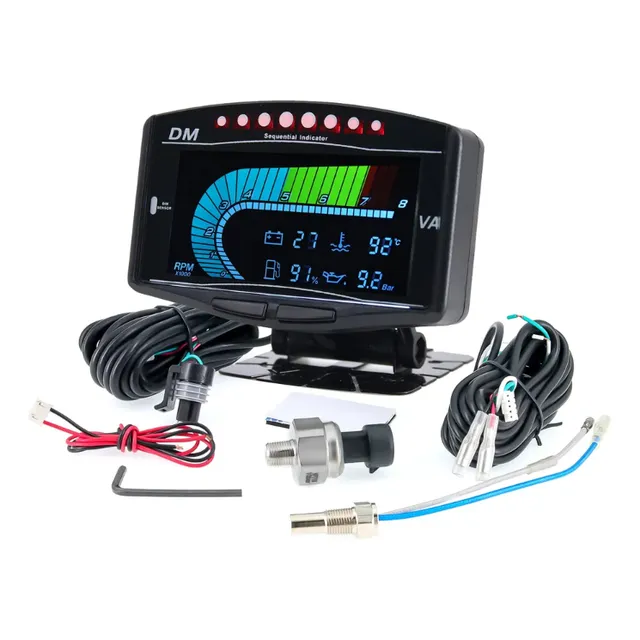 Reloj Tacómetro Indicador 5en1 Jdm Kdm Tuning Racing Rpm