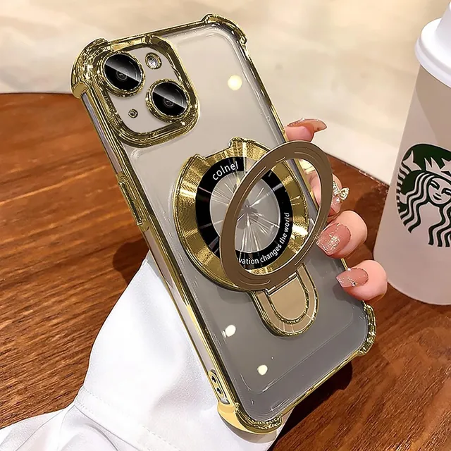 Funda Protectora Con Soporte Anillo Magnético Para iPhone A