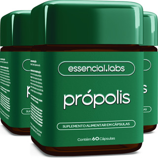 03 Potes Do Própolis Verde Com 1000mg Por Dose - Extrato Com Máxima Concentração E Biodisponibilidade - 60 Cápsulas 03 Potes Do Própolis Verde Com 1000mg Por Dose - Extrato Com Máxima Concentração E Biodisponibilidade - 60 Cápsulas