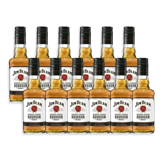 Whisky Jim Beam Kentucky Straight Bourbon 375ml Caja X12u