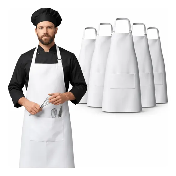 Kit C/5 Avental Cozinha Garçom Oxford Restaurante Lachonete