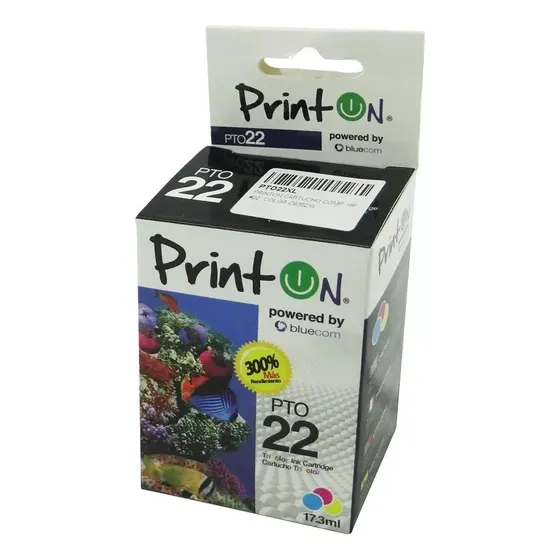 Cartucho Hp 22 Tricolor Printon Pto22 F4180 D1330 D2320
