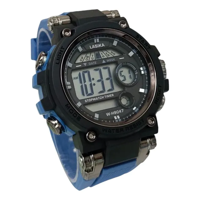Reloj Deportivo 7 Luces A Prueba De Agua Alarma Cronómetro