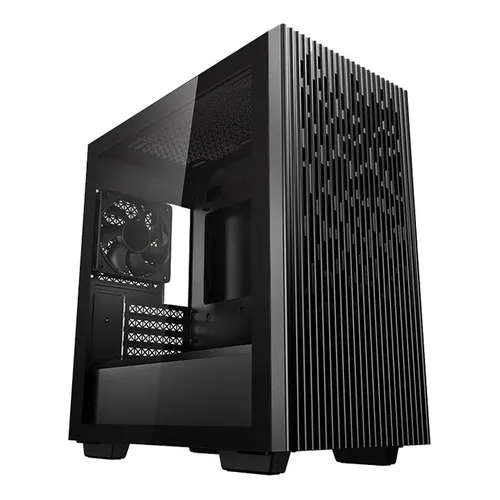 Armario Deepcool Matrexx 40 Mid Tower de cristal para jugadores con 1 ventilador, color negro