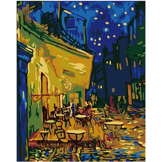 Pintura Al Oleo Con Bastidor Por Numero Café