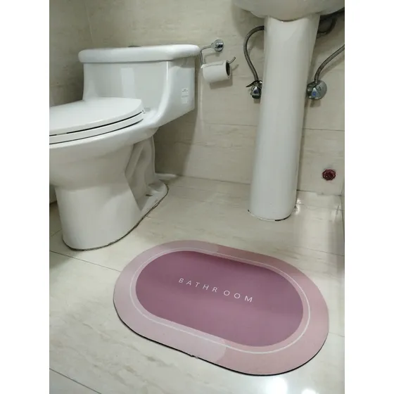 Alfombra Para Baño Antiresbalante, Absorbente Secado Rápido