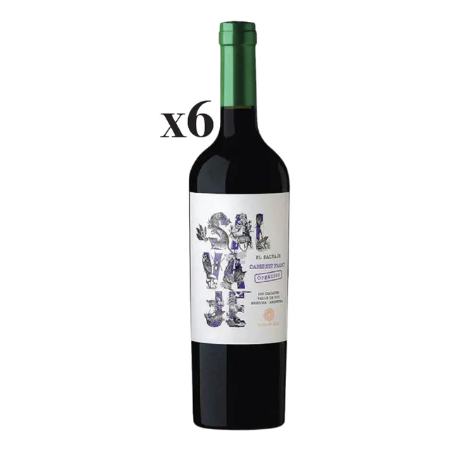 Vino Tinto El Salvaje Organico Cabernet Franc Pack X 6