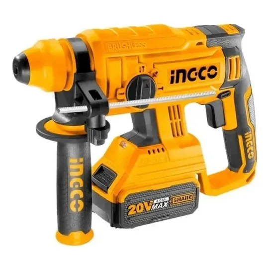 Rotomartillo Ingco Industrial 20v 2 Bat. Y Carg crhli202287 Color Amarillo Frecuencia 220-240v50/60hz