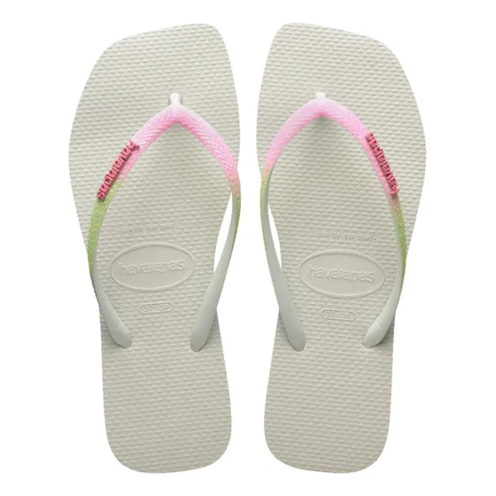 Chinelo Havaianas Slim Square Glitter Mix Bico Quadrado