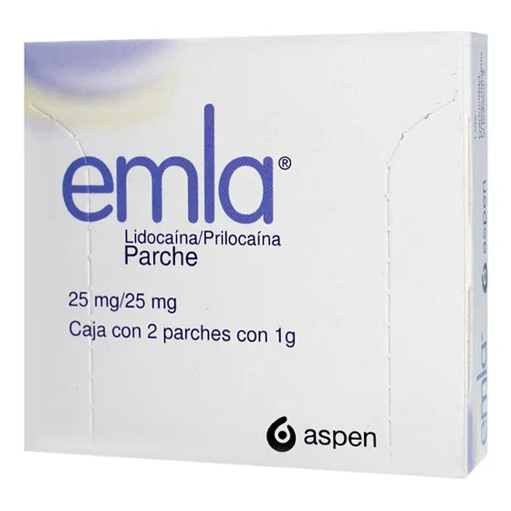 Emla Parches 25/25 Mg, 2 Parches 1 G