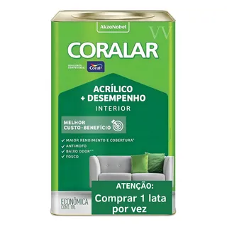 Tinta AcrĂlica Coralar Uso Interno 18 Litros - Coral Cor Branco Tinta AcrĂlica Coralar Uso Interno 18 Litros - Coral Cor Branco