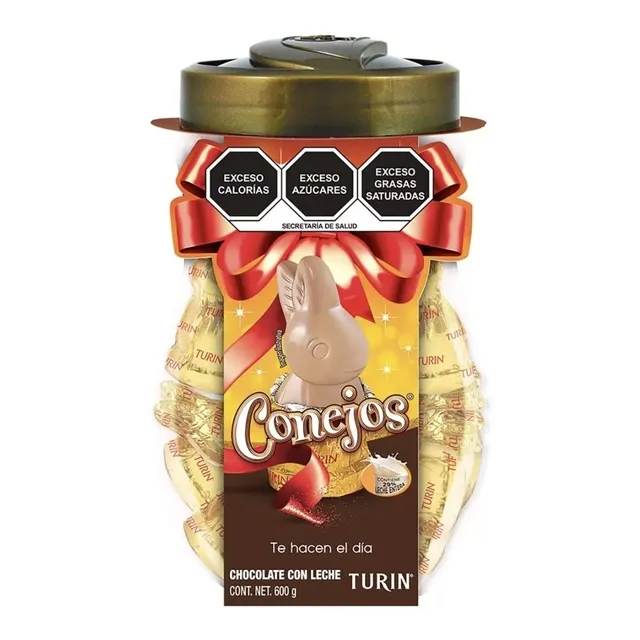 Conejos - Turin - Chocolates (vitrolero) - 30pzas - 600gr