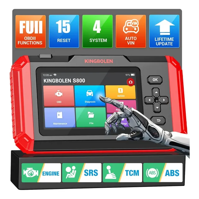Escáner Automotriz Kingbolen S800 Obd2 De 4 Sistemas