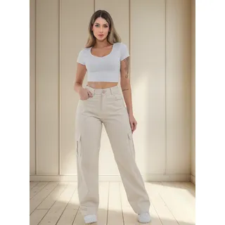 Ujeans Calça Pantalona Wide Leg Cargo Preta Ujeans Calça Pantalona Wide Leg Cargo Preta