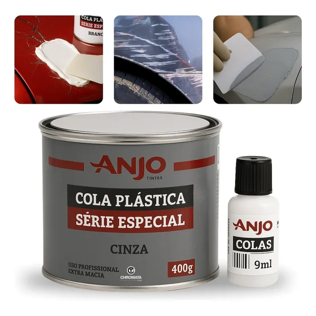 Massa Cola Plástica 400g Com Catalisador Anjo