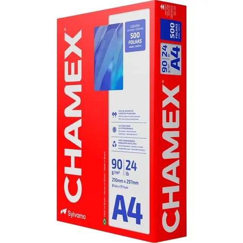 Papel Sulfite Eco Reciclado Chamex A4 75g 210x297mm - Pacote 500
