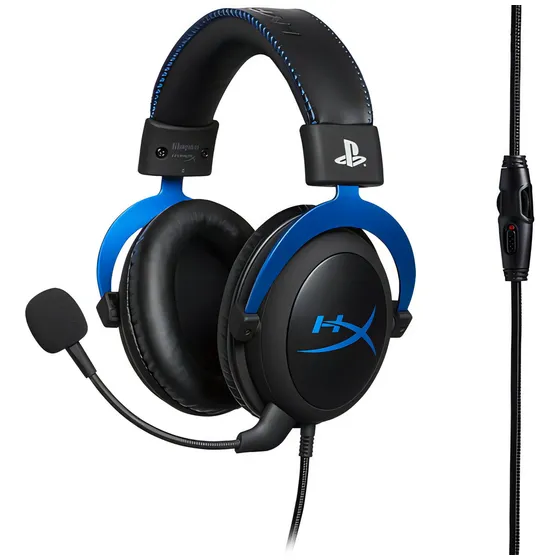 Headset Gamer Cloud Blue Ps4 Hyperx Preto/azul Hhsc2-fa-bl/n Cor Preto Cor da luz Preto