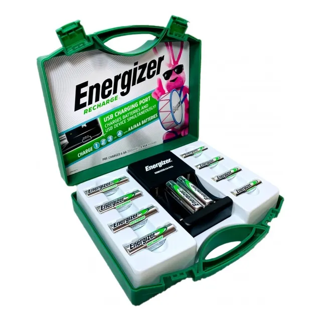 Pilas Recargables Con Cargador Y Estuche, Aa Y Aaa Energizer