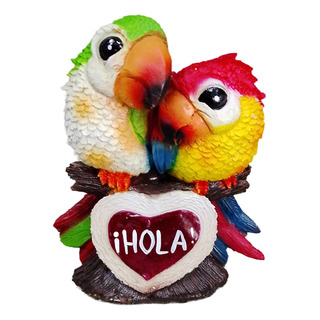 Pareja De Guacamayas Figura Aves Resina Figura 15 Cm Pareja De Guacamayas Figura Aves Resina Figura 15 Cm