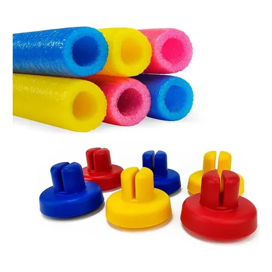 Isotubo E Ponteira Para Haste De Cama Elástica Com 12 Peças Para Pula Pula Kit
