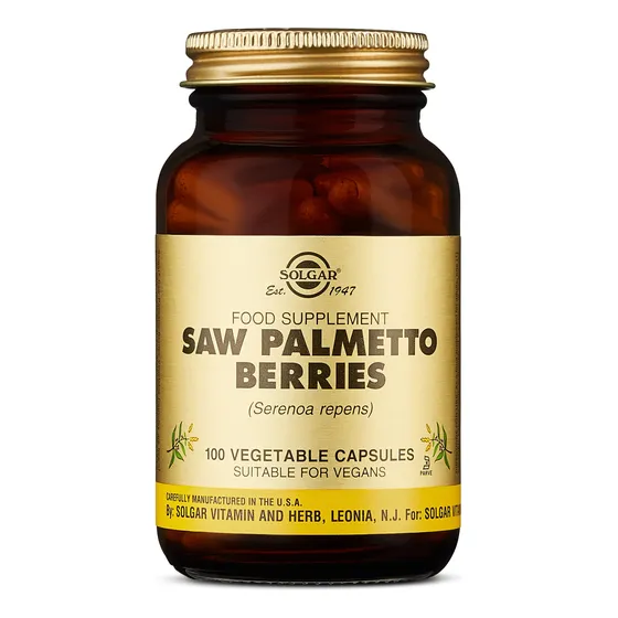Suplemento Solgar Saw Palmetto Berries, 100 Cápsulas Vegetal