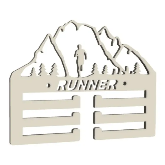 Medallero Running Colgador Para Medallas De Runner A Muro