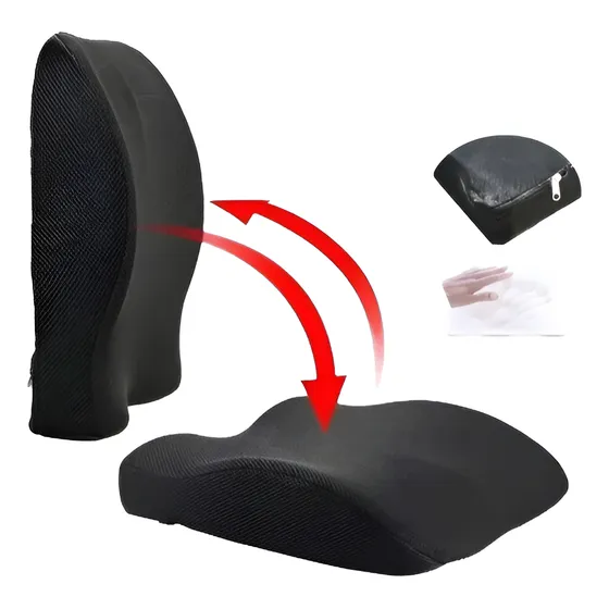 Almohadon 2 En 1 Asiento O Respaldo Lumbar Postura Anatomico